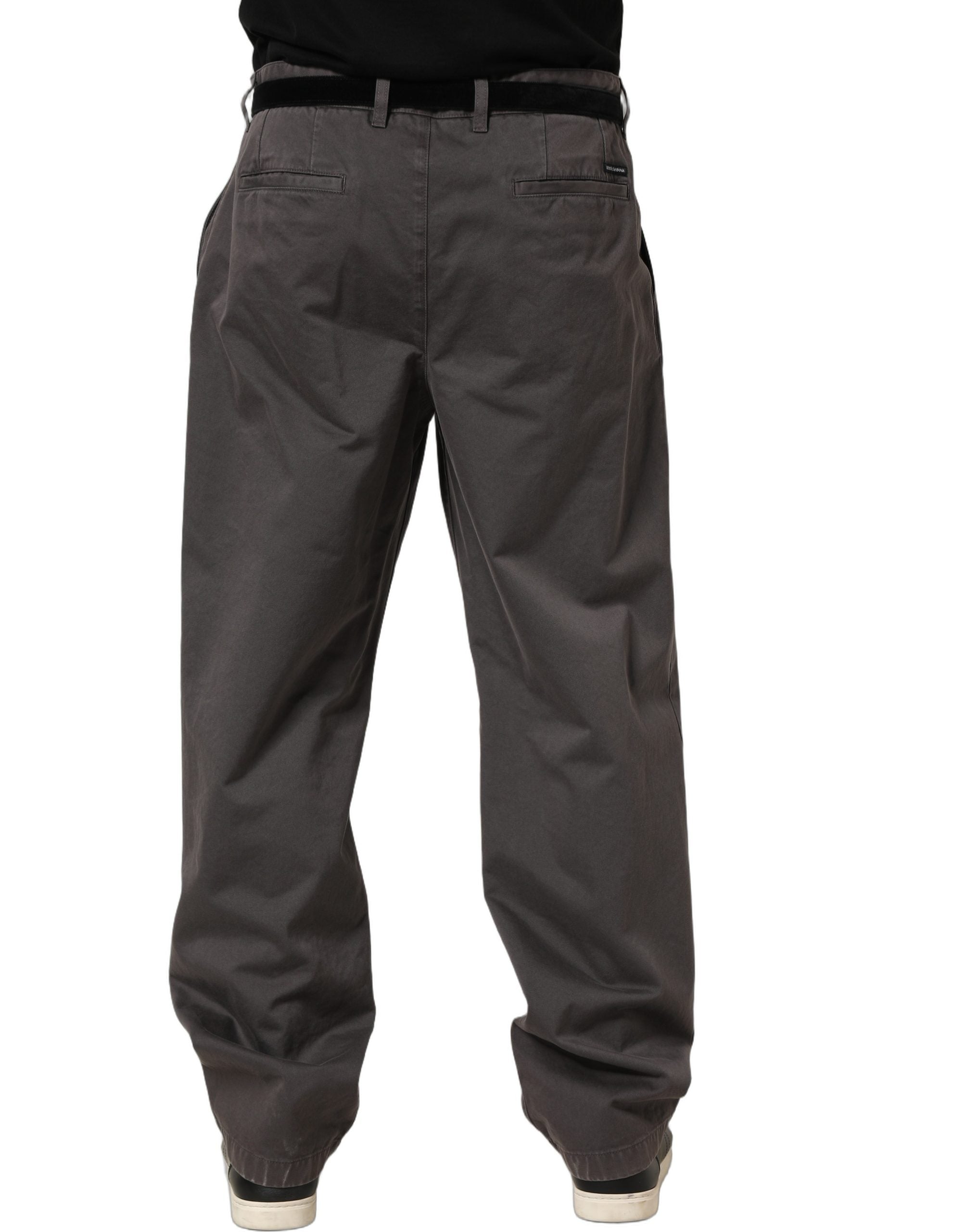 Dolce & Gabbana 100% Cotton trousers in gray — view 4