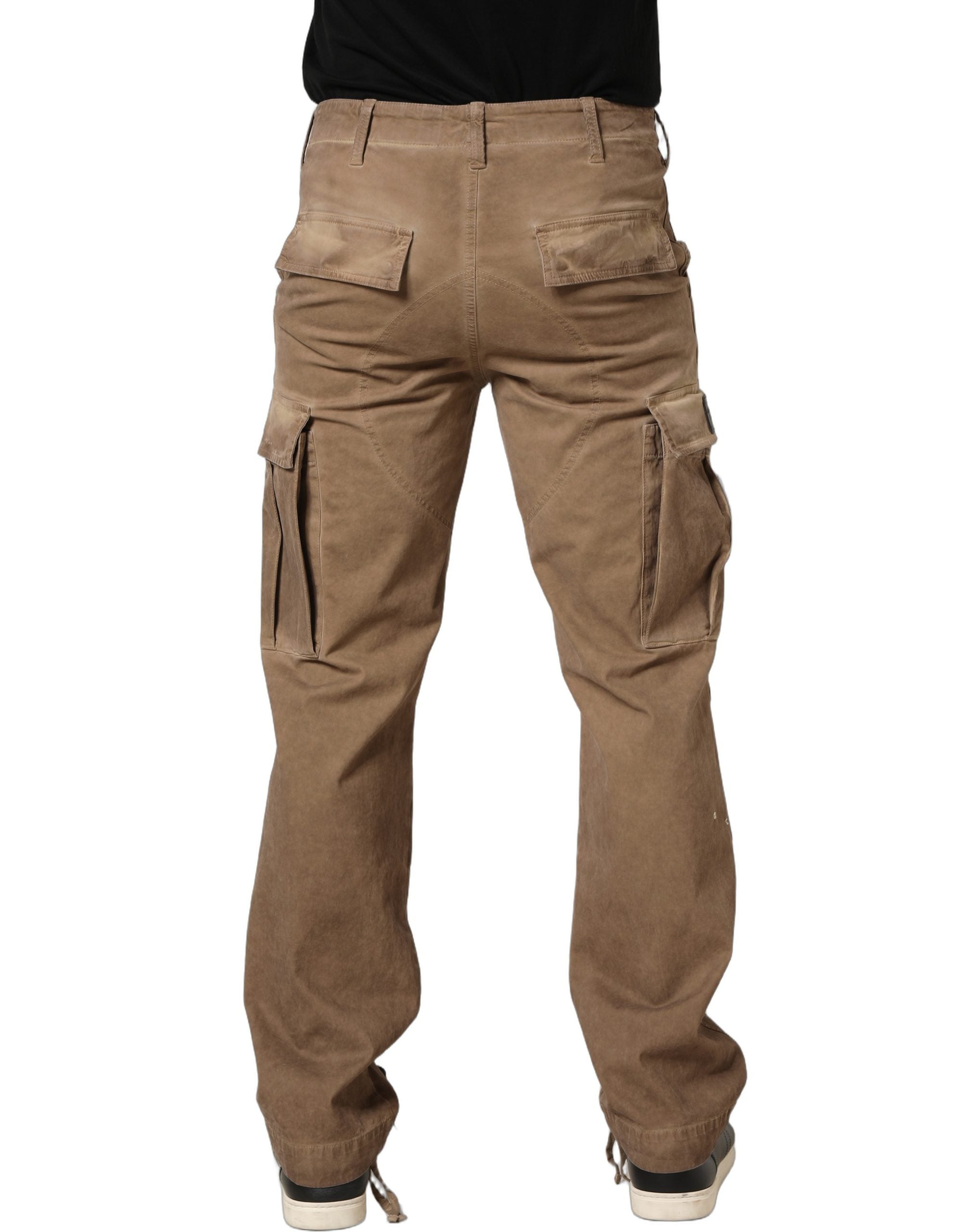 Dolce & Gabbana 96% Cotton cargo pants in beige — view 5
