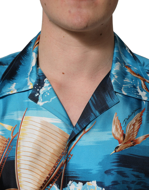 Dolce & Gabbana 100% Silk shirt in blue
