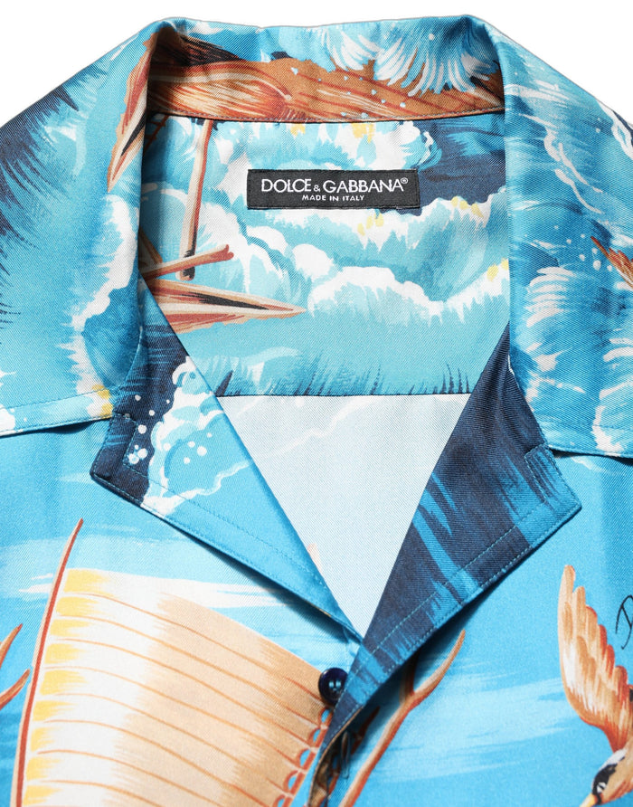 Dolce & Gabbana 100% Silk shirt in blue — view 2