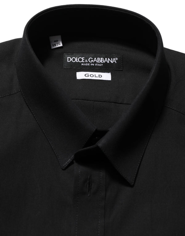 Dolce & Gabbana 97% Cotton 3% Elastane shirt in black