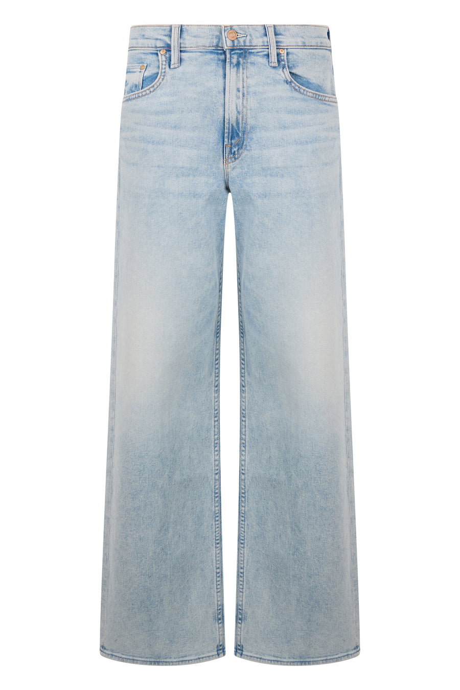 Straight Jeans Light Blue Cotton Straight-leg