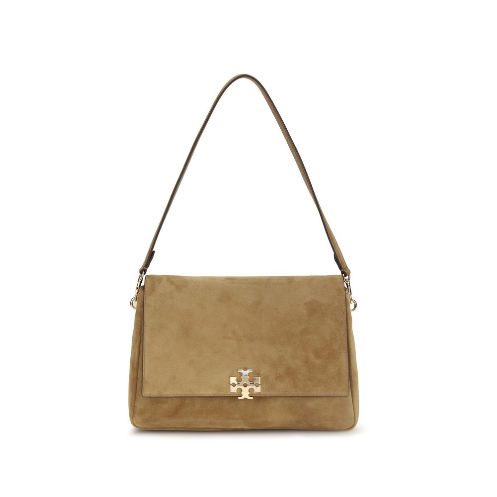 Tory Burch 100% Calf Leather Bos Taurus shoulder bag in beige