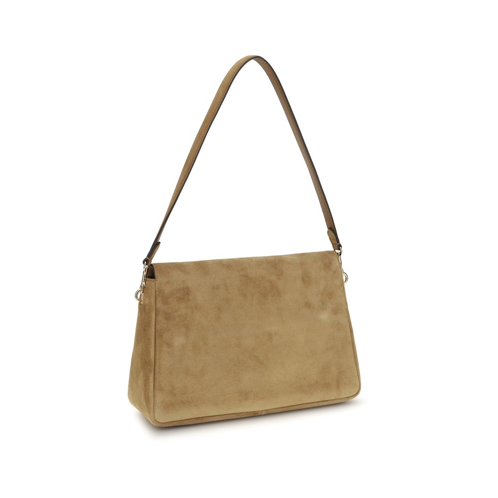 Tory Burch 100% Calf Leather Bos Taurus shoulder bag in beige — view 3