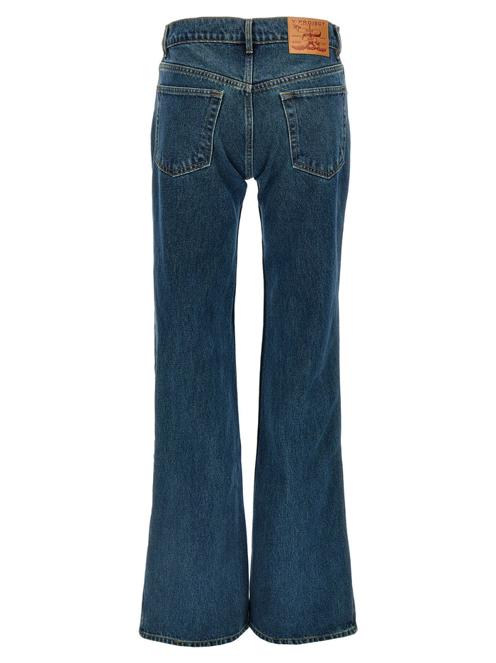 Evergreen Hook and Eye jeans Blue Cotton