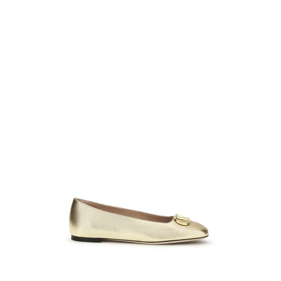 Valentino Garavani 100% Napa Leather / Calf Bos Taurus ballet flat in gold