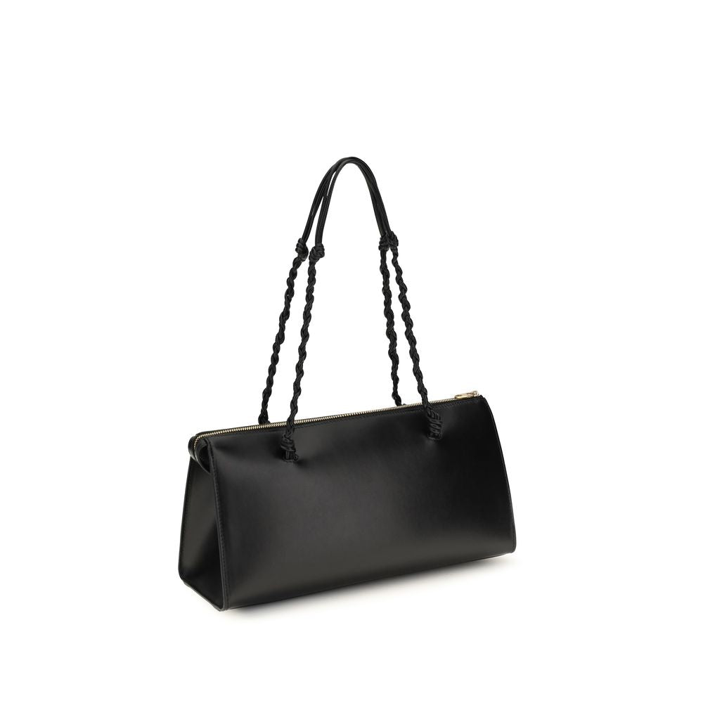 Jil Sander 100% Calf Leather Bos Taurus shoulder bag in black — view 3