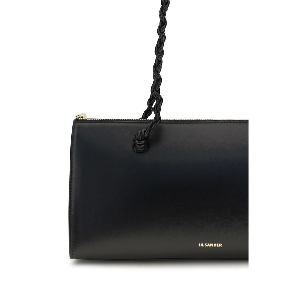 Jil Sander 100% Calf Leather Bos Taurus shoulder bag in black — view 4