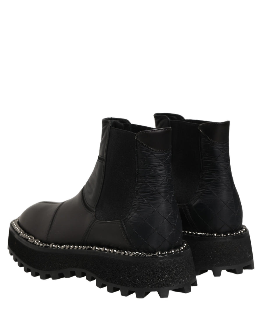 Dolce & Gabbana 13% Nylon chelsea boot in black