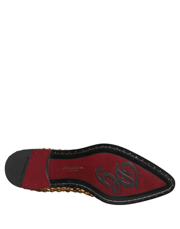 Dolce & Gabbana Leather boot in gold