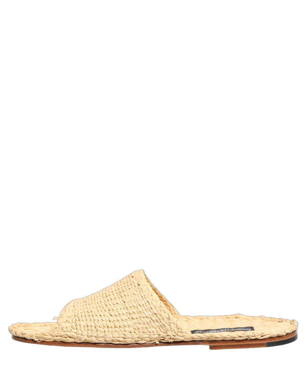 Dolce & Gabbana Straw sandals in beige