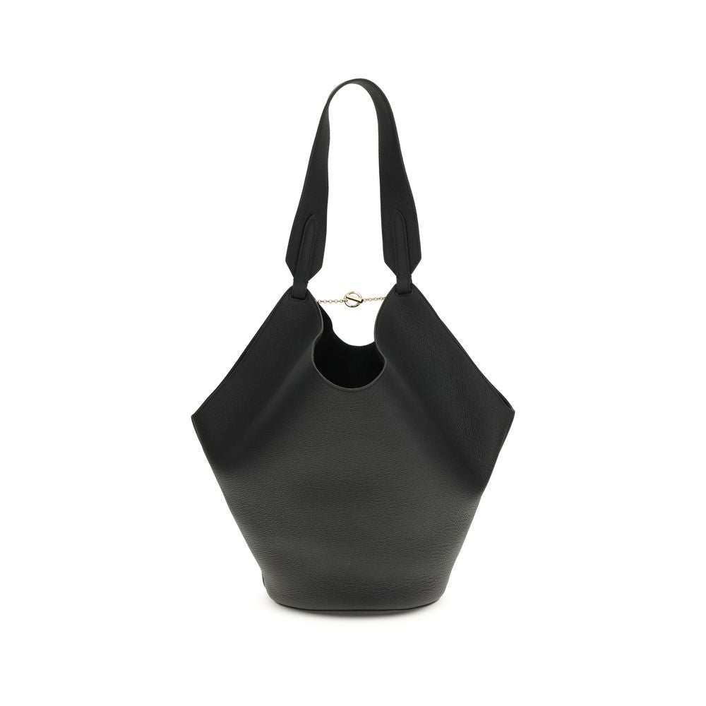 Khaite 100% Calf Suede shoulder bag in black