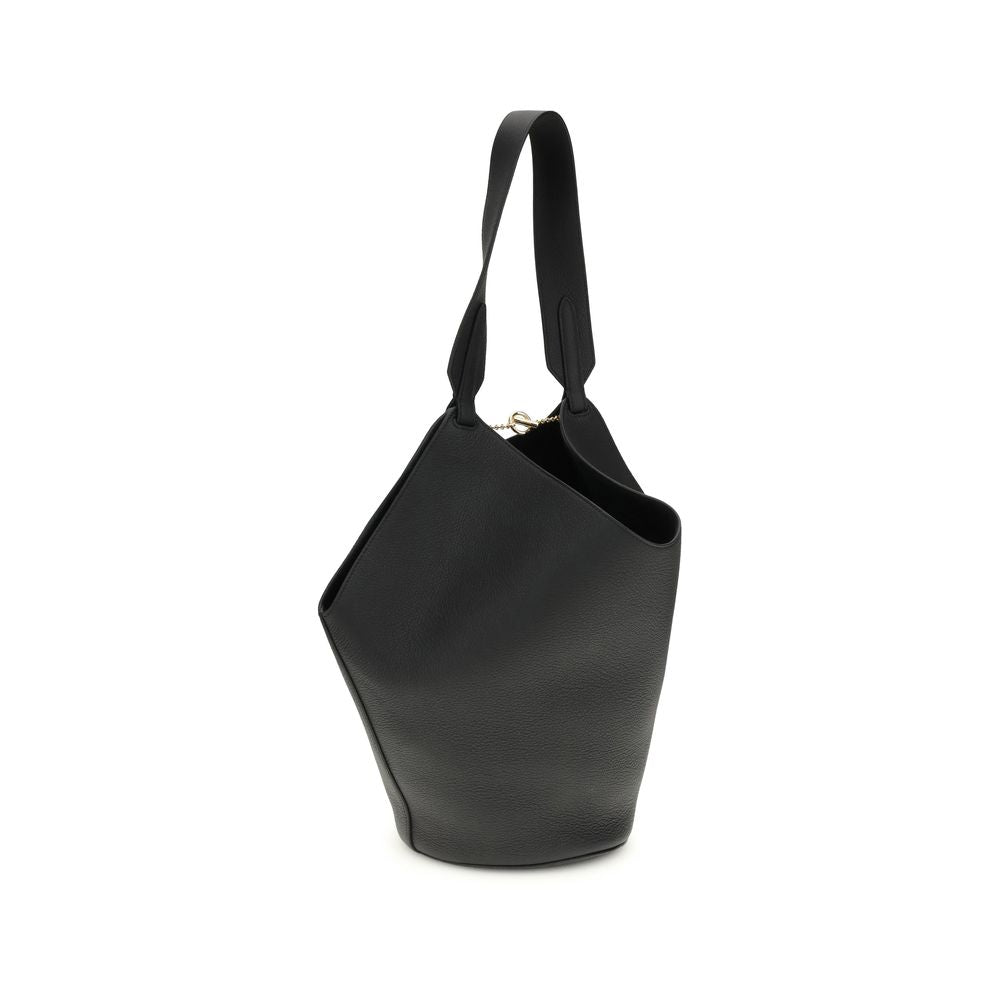 Khaite 100% Calf Suede shoulder bag in black — view 2