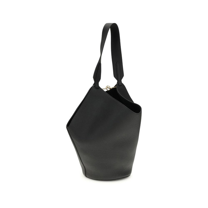 Khaite 100% Calf Suede shoulder bag in black — view 2