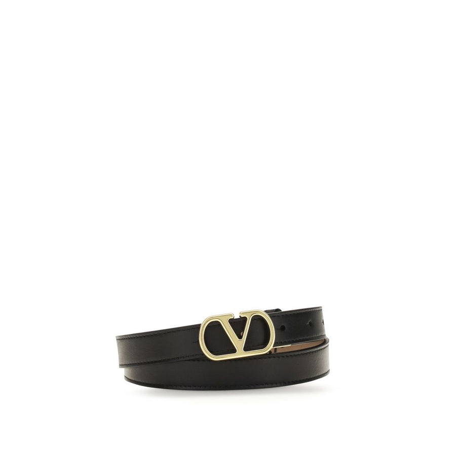 Valentino Garavani 100% Calf Leather Bos Taurus belt in black