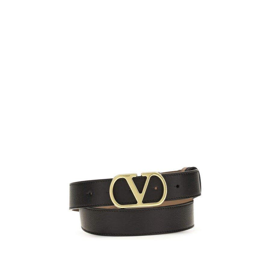 Valentino Garavani 100% Calf Leather Bos Taurus belt in black