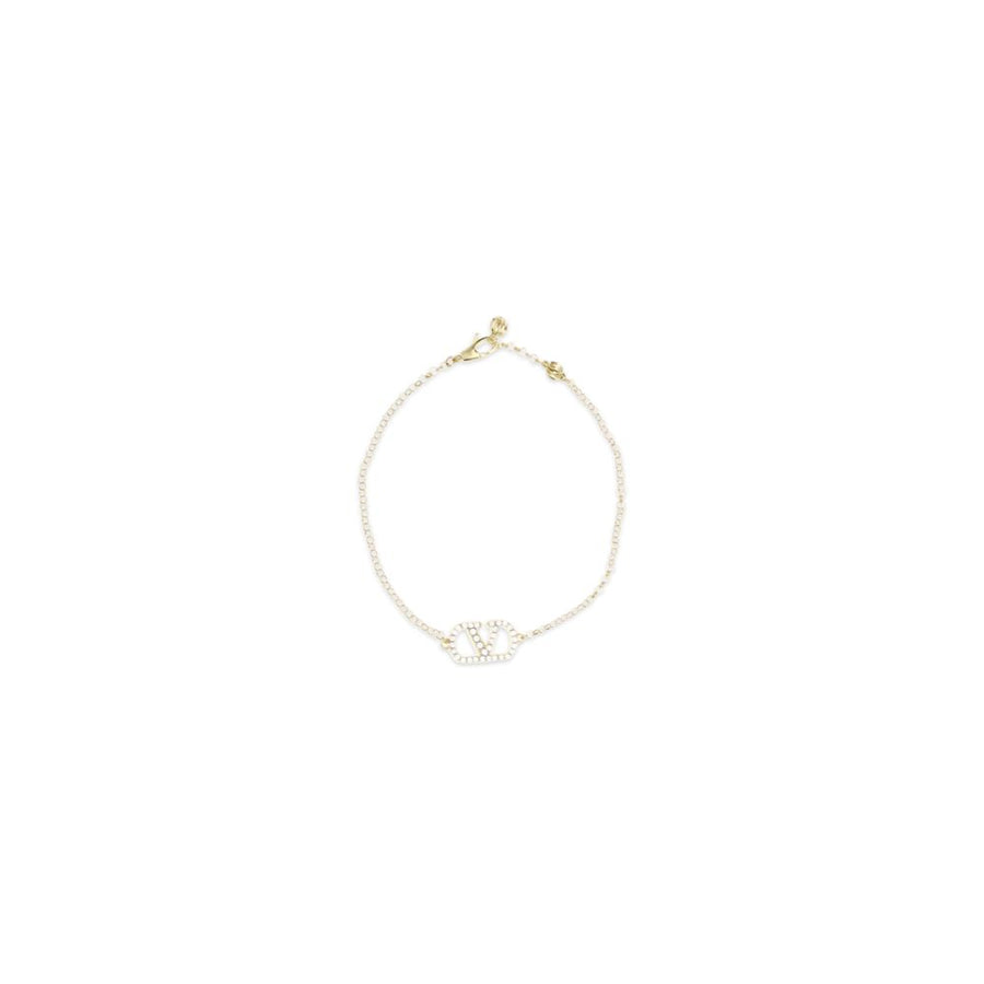 Valentino Garavani Metal with Swarovski crystals bracelet in gold