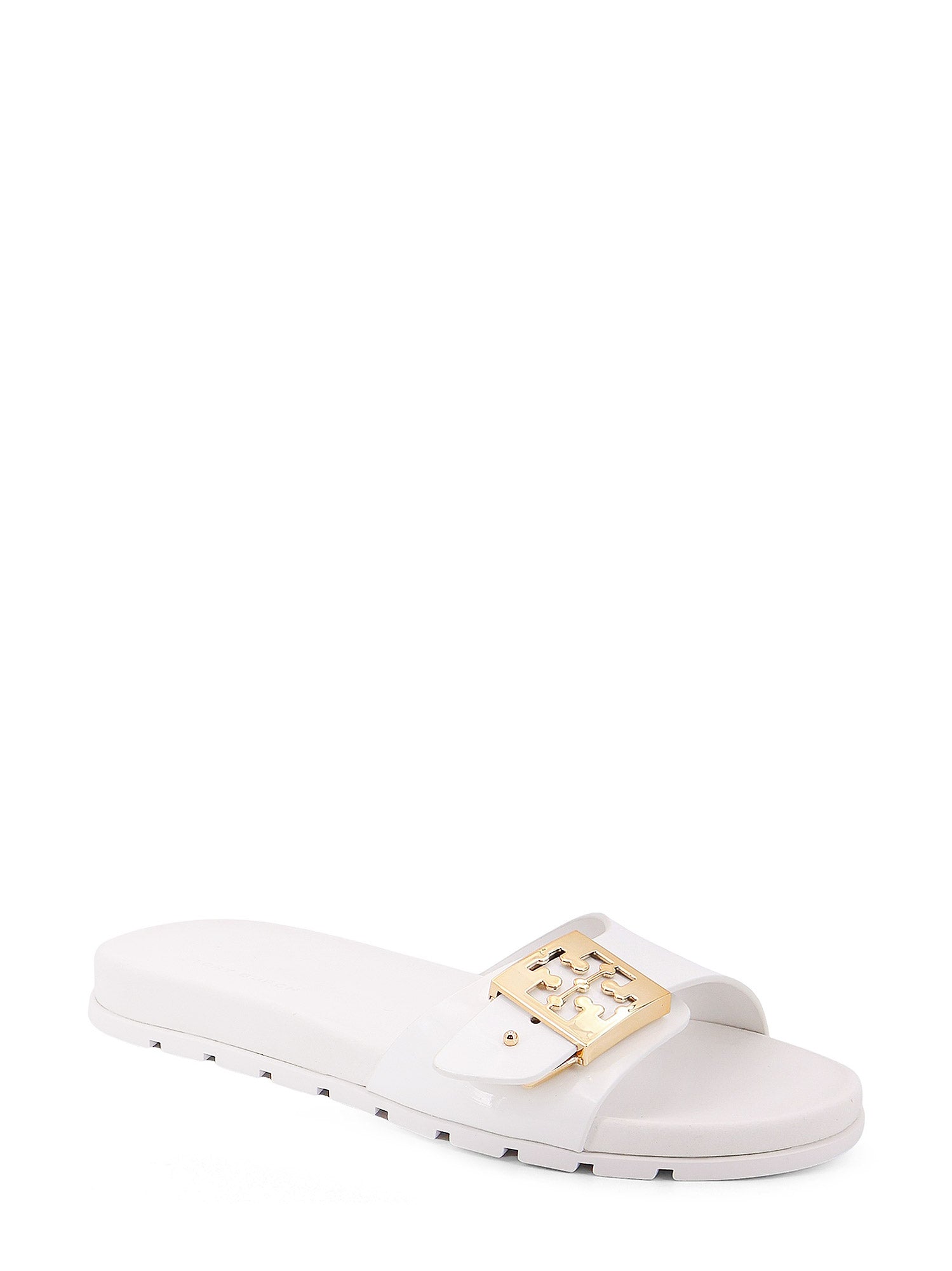 Tory Burch Sandals White / Gold Upper : Polyester
