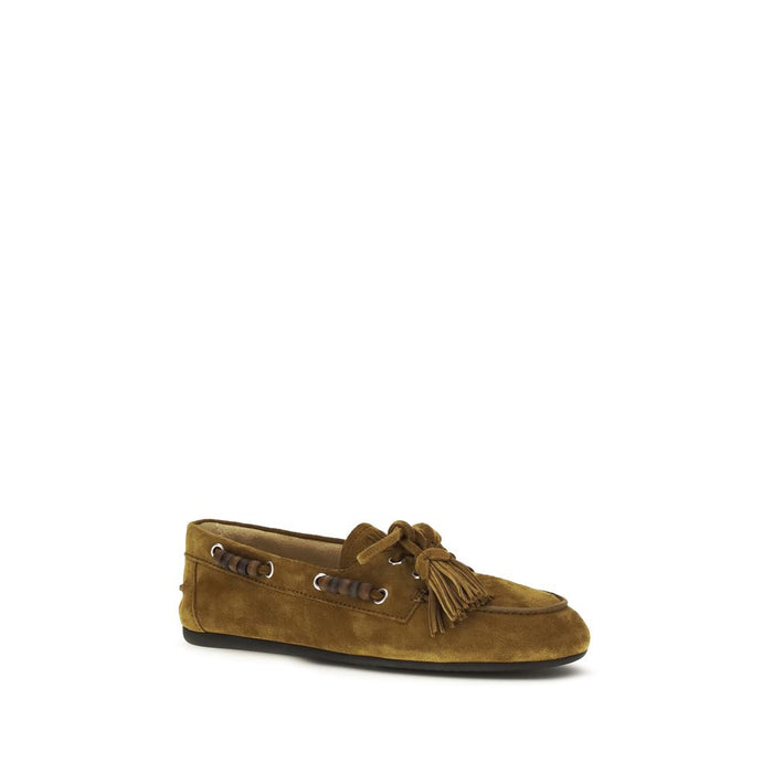 Miu Miu 100% Calf Leather Bos Taurus loafer in beige — view 2