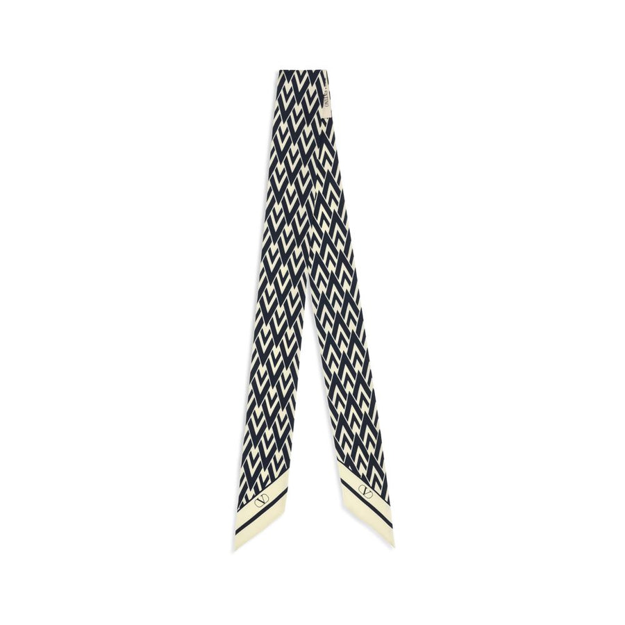 Valentino Garavani 100% Silk scarf in navy