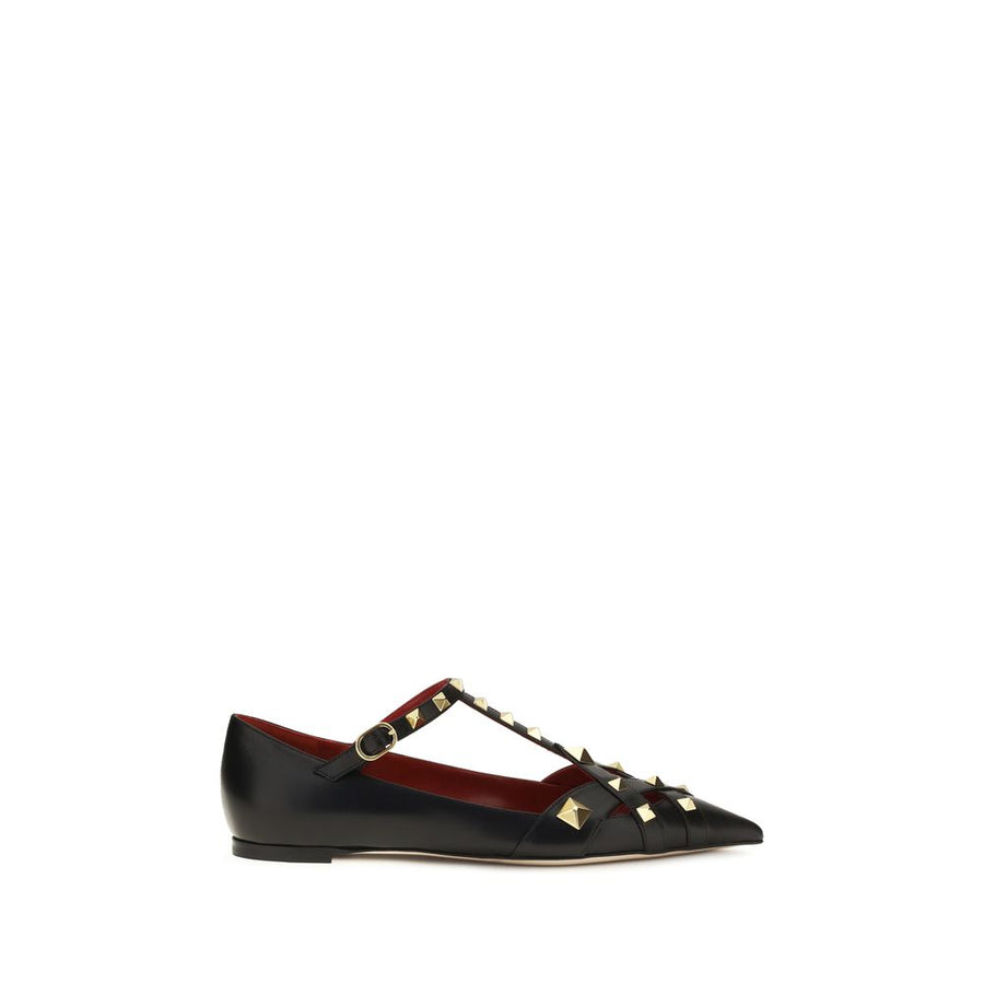 Valentino Garavani 100% Goatskin ballet flat in black