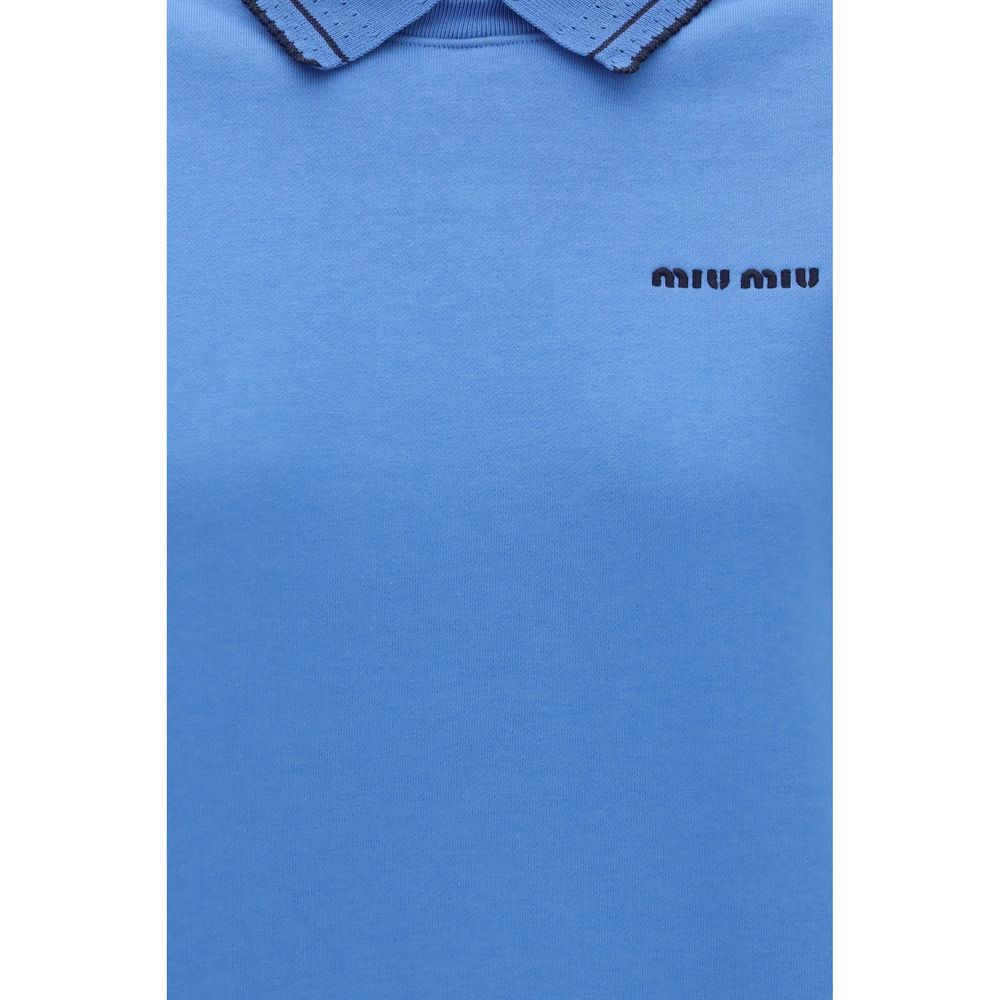 Miu Miu 100% Cotton sweatshirt in blue — view 3