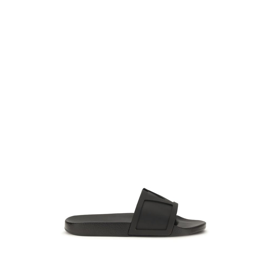 Valentino Garavani 100% Rubber slider in black