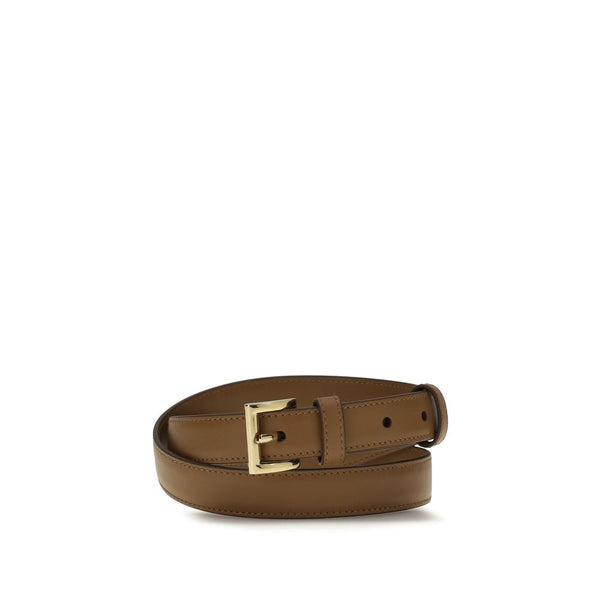 Prada 100% Calf Leather Bos Taurus belt in beige