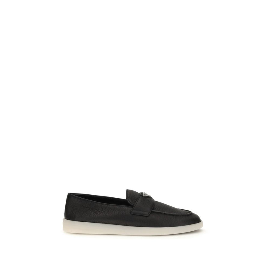 Prada Upper: 100% Calf Leather Bos Taurus; Sole: 100% Rubber loafer in black