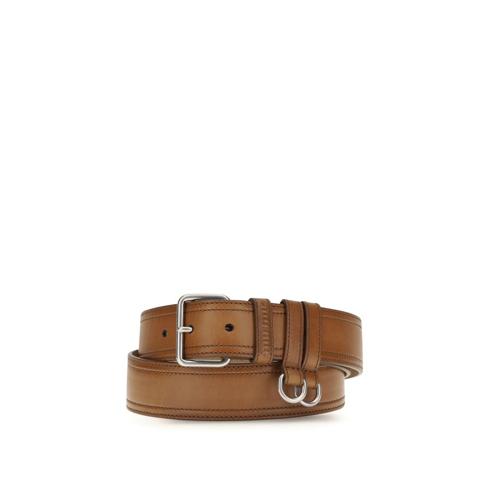 Miu Miu 100% Calf Leather Bos Taurus belt in brown