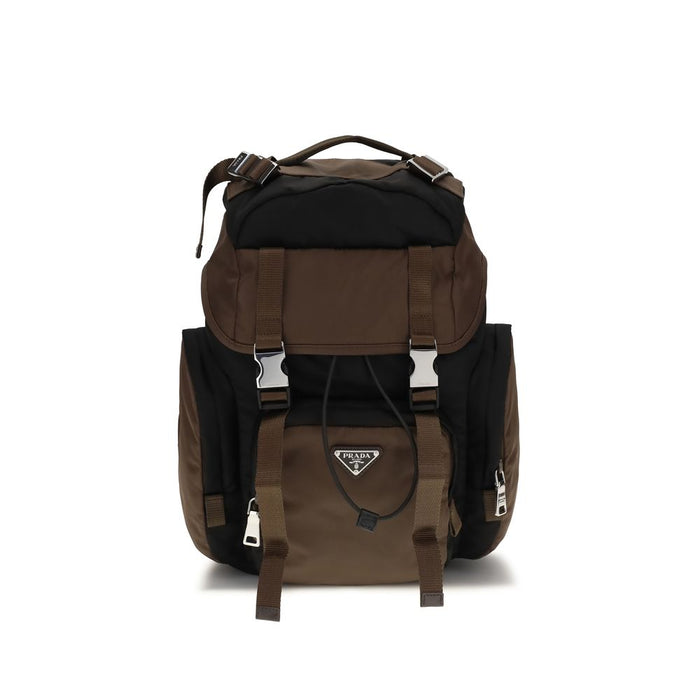 Brown Recycled Polyamide Backpack