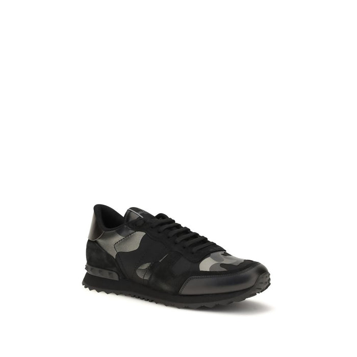 Valentino Garavani Upper 50% Polyamide 50% Calf Leather Bos Taurus; Sole 100% Rubber sneakers in black — view 2