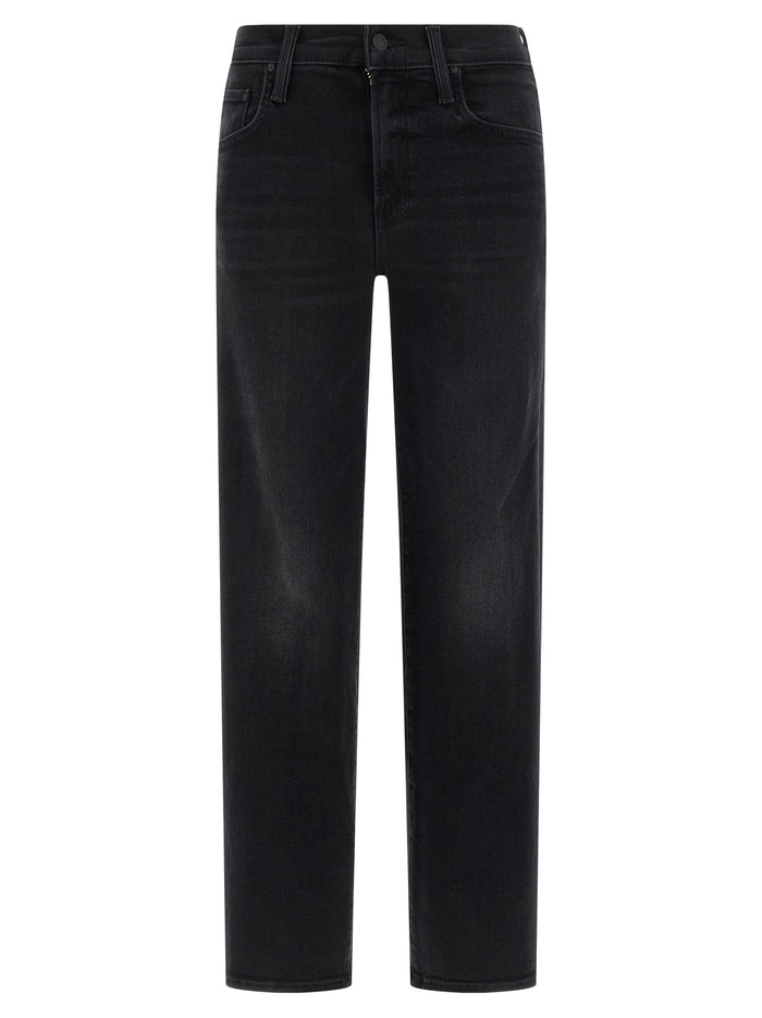 The Mid Rise Rambler Zip Flood jeans Black