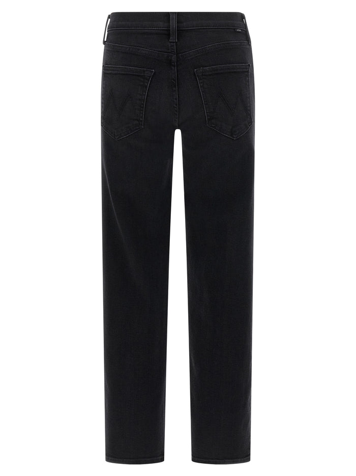 The Mid Rise Rambler Zip Flood jeans Black
