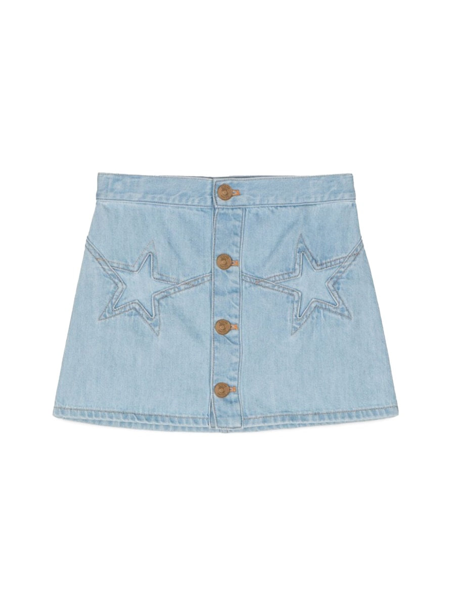 Denim Skirt Blue Cotton