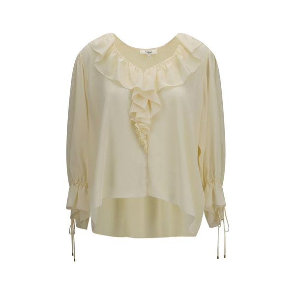 Chloé 100% Silk blouse in beige