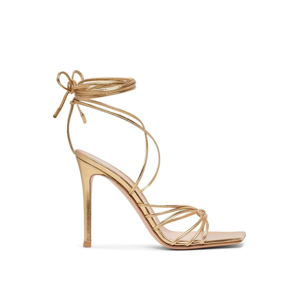 Gianvito Rossi 100% calf leather heel in gold