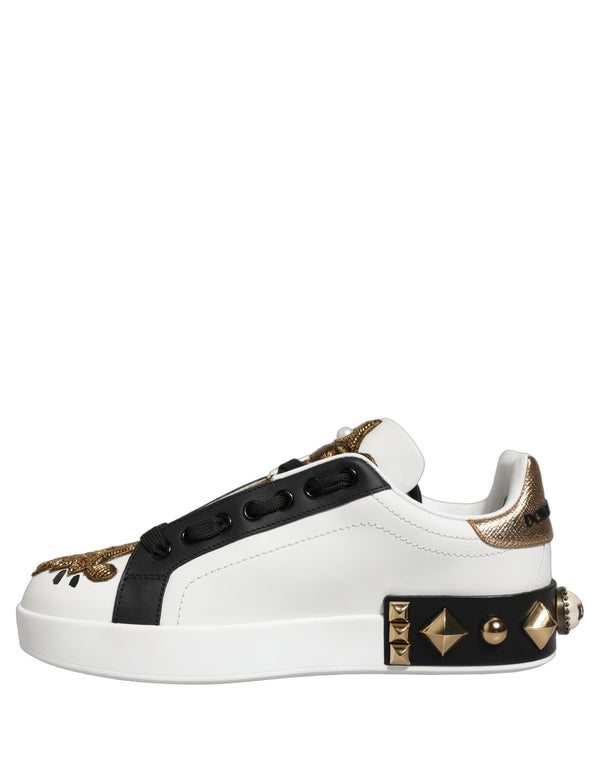Dolce & Gabbana 100% Calf Leather sneaker in white