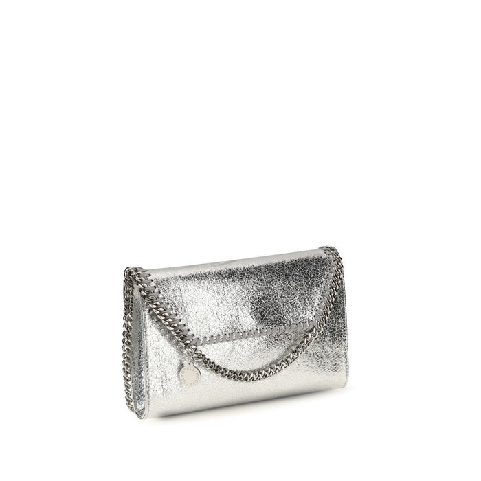 Stella McCartney 100% Polyester shoulder bag in silver — view 2
