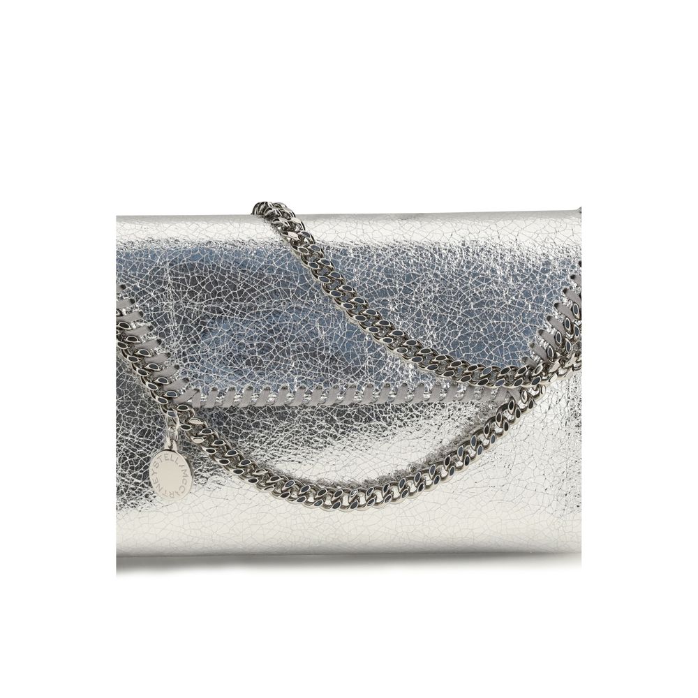 Stella McCartney 100% Polyester shoulder bag in silver — view 4