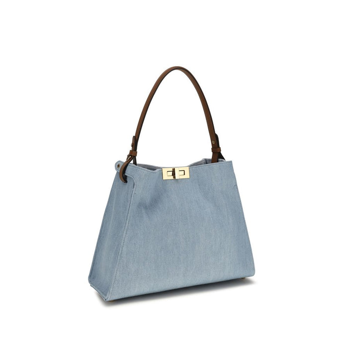 Blue Cotton Handbag Bag