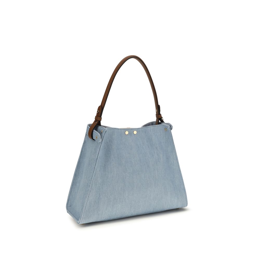 Blue Cotton Handbag Bag