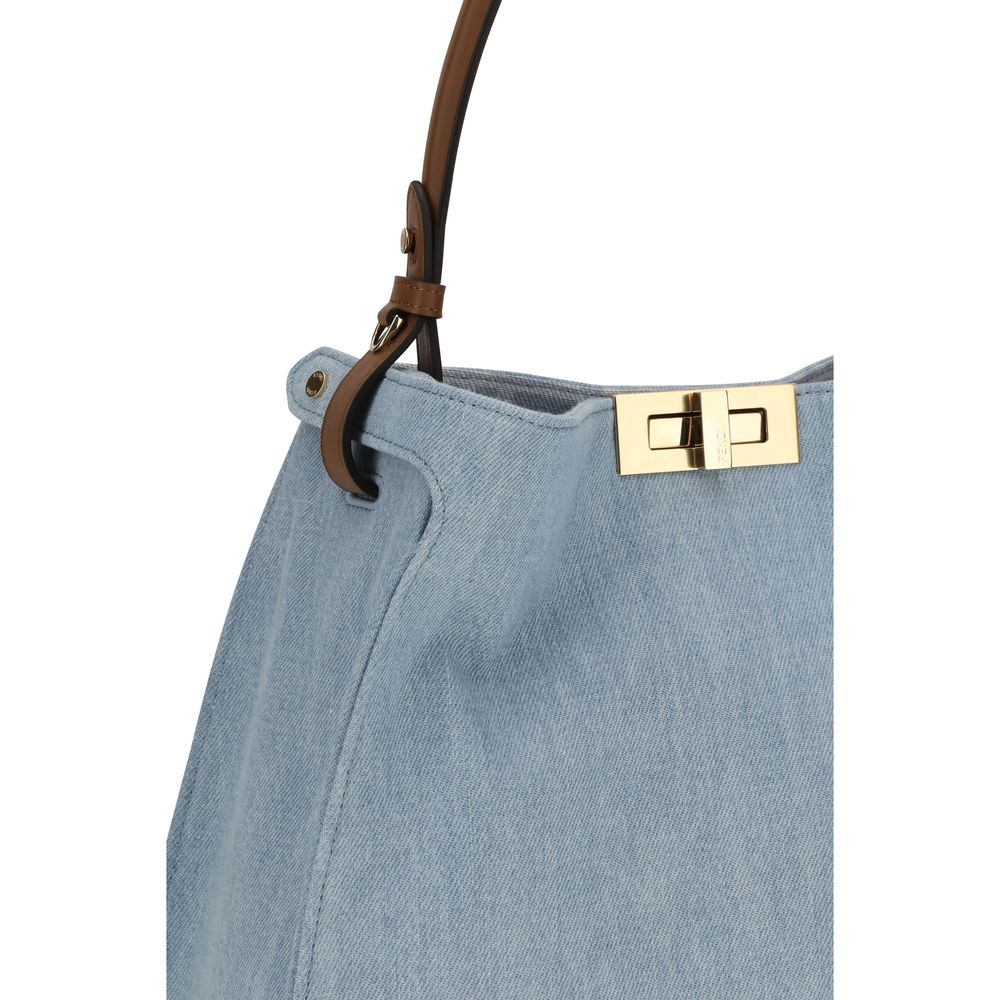 Blue Cotton Handbag Bag