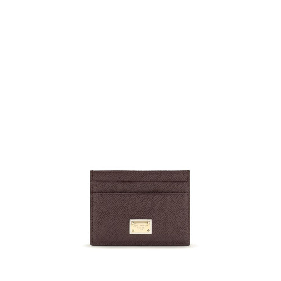 Dolce & Gabbana 100% Calf Leather Bos Taurus card case in brown