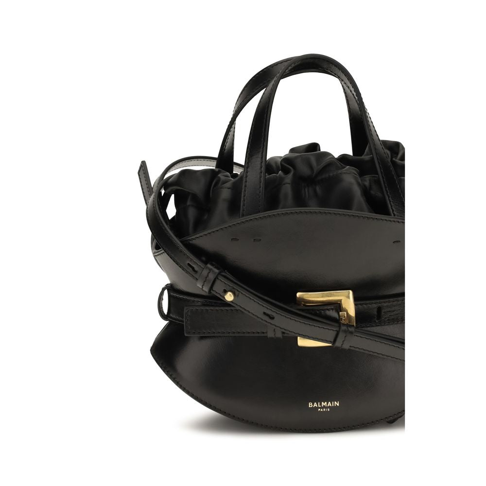 Balmain 100% Calf Leather Bos Taurus shoulder bag in black — view 4