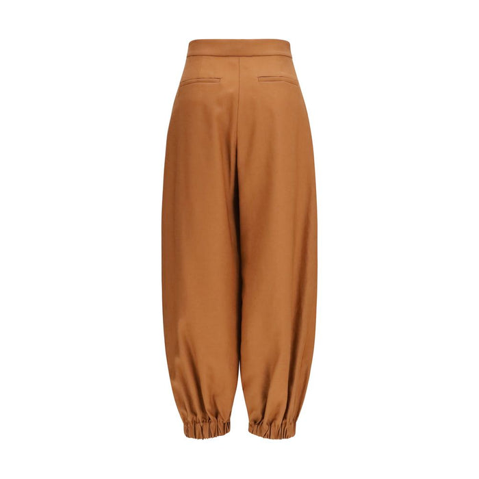 Fendi 71% Linen pants in brown — view 2