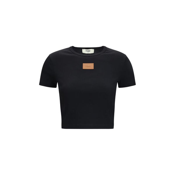 Fendi 94% Cotton 6% Elastane t-shirt in black