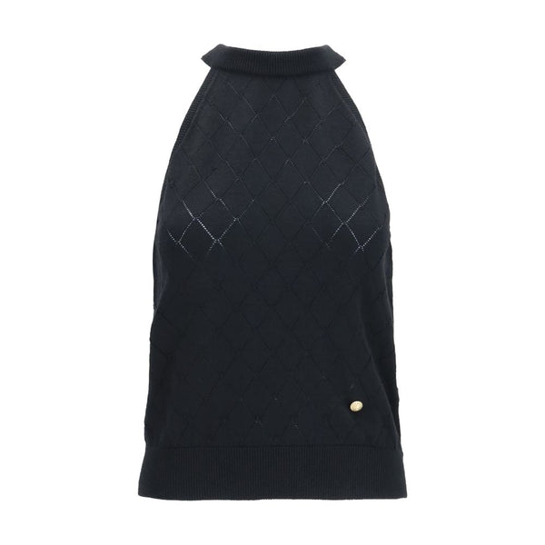 Balmain 100% Merino Wool Ovis Aries tank top in black