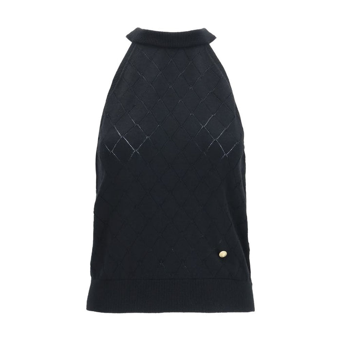 Balmain 100% Merino Wool Ovis Aries tank top in black