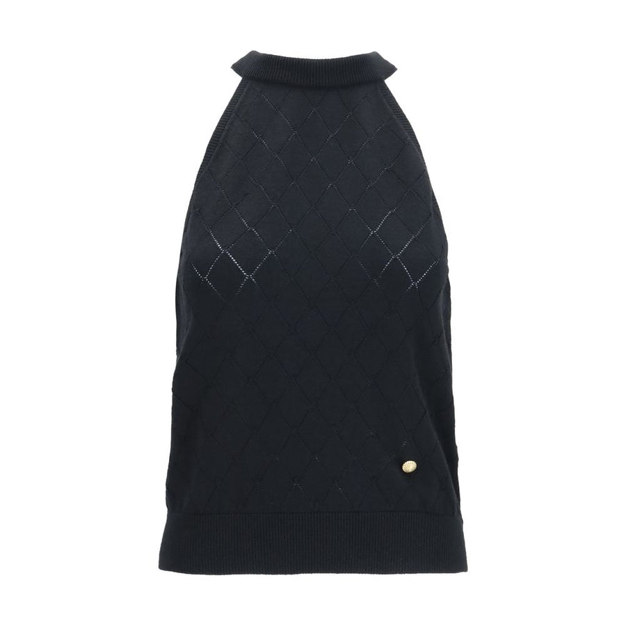 Balmain 100% Merino Wool Ovis Aries tank top in black